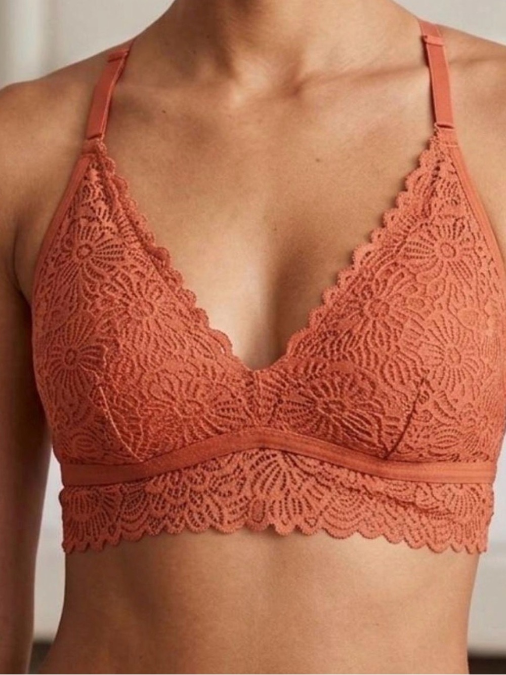 Auden Orange Lace Bralette